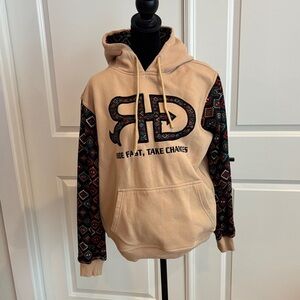 Rocket Donkey Tan Aztec Hoodie